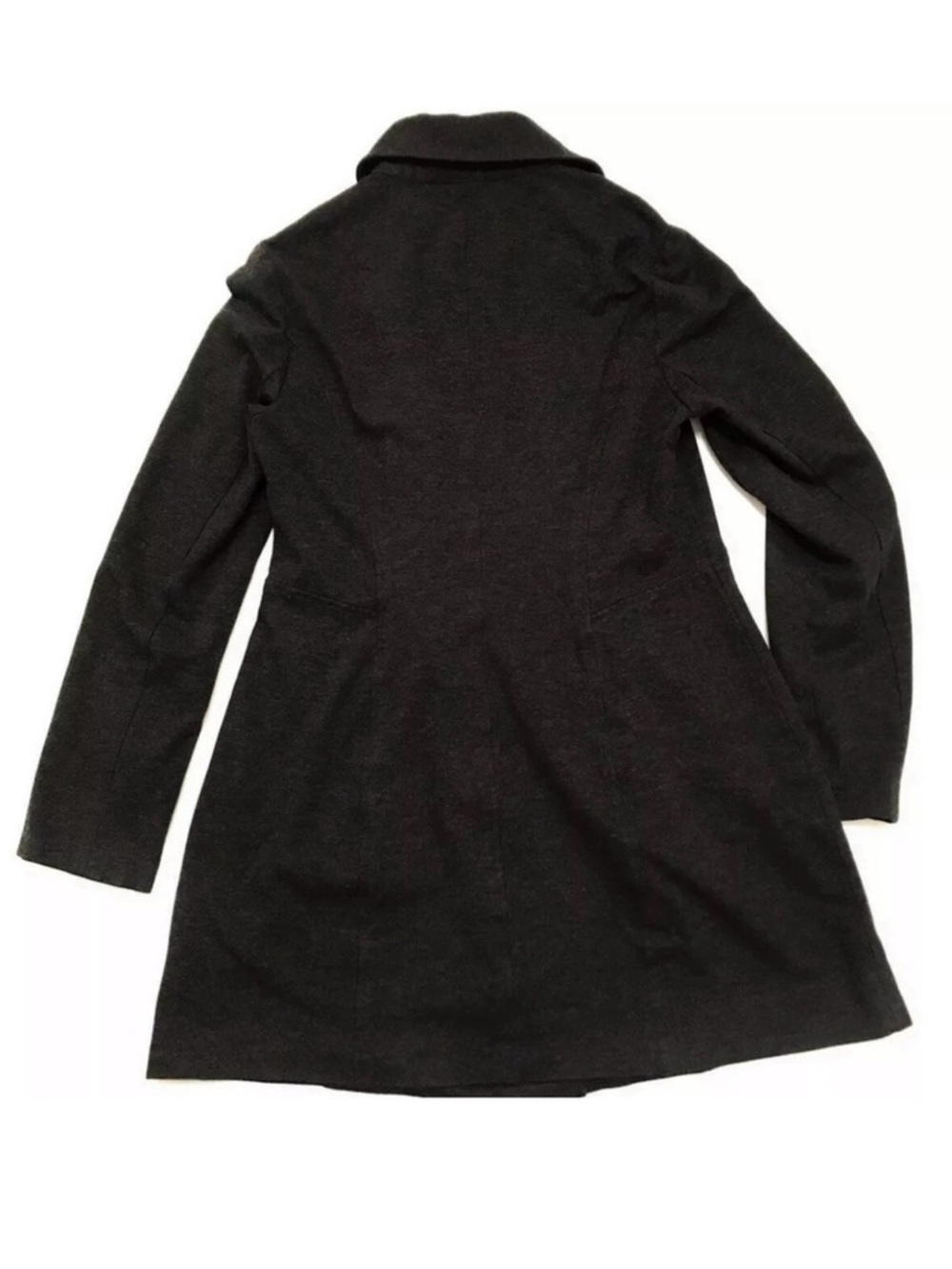 CAbi Ponte Knit Double Breasted Trench Pea Coat XS Dark Grey Charcoal Casablanca - Picture 5 of 16